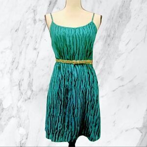 ⭐️ VINTAGE Mini Black & Teal Dress CUSTOM!